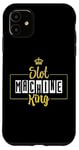 Coque pour iPhone 11 Slot Machine King Mens Papa Grandpa Casino Jeux de hasard