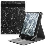 HoYiXi Foldable Case for 6.8",7" Kindle Paperwhite/Colorsoft 2024-2021/ Paperwhite Signature Edition 2021 Vertical Flip Stand Cover for 6"-6.8'' Kobo/Tolino/Sony Ebook reader - Constellation