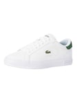 LacostePowercourt 224 1 SMA Leather Trainers - White/Dark Green