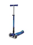 Micro Scooter Maxi Micro Deluxe Foldable Led Scooter - Navy