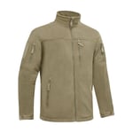 (CN 3xL (US xL Plus)-Khaki)Huomaa, että nimikkeemme alkavat värillä ja koolla. Jos tarvitset eri väriä tai kokoa, ilmoita haluamasi väri tai koko. Talvi Tactical Fleece Takki Miesten Vetoketjutaskut Takki Lämpölämmin Turvallisuus Täysi vetoketjullinen kal