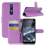 Nokia 5.1      Pu Wallet Case    [Purple]