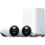 eufy Security eufyCam E330 (Pro) kit 2 cam, caméra de sécurité extérieure 4K, Enregistrement 24h/24, 7j/7, Plug-in, Wi-FI NVR, Reconnaissance faciale