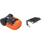 WORX - Pack Duo LANDROID - 400 m² - Robot Tondeuse connecté sans Fil Vision - WR184E + Extra [Garage de Protection]