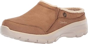 Skechers Femme Easy Going-Latte-Twin Gore Slip-on Open Back Mule, Peau, 39 EU