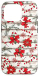 iPhone 16 Pro Cute White And Red Christmas Pattern For Women Happy Xmas Case