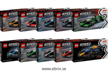 LEGO Ebrix Bundle 10st unika LEGO Speed Champions Fullständig F1-Samling EB-SC1