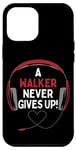 Coque pour iPhone 12 Pro Max Casque personnalisé avec citation de jeu « A Walker Never Gives Up »