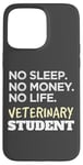 Coque pour iPhone 15 Pro Max Veterinarian No Sleep No Money No Life Vet Student