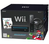 Nintendo - Mario Kart Wii Pack Noir [Wii] + Télécommande Wii Plus Noire [Wii] + Manette Nunchuk Noire [Wii]