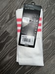 Adidas Real Madrid Socks White Pink Football Socks Size 4.5 -5.5