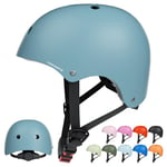 KORIMEFA Casque Vélo Enfant 3-13 Ans Casque pour Filles Garçons Casque de vélo réglable Bébés Protection Roller Enfant Cyclisme Roller Skateboard Scooter (Bleu Marine, M(55-57cm))