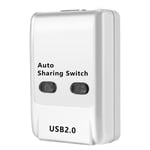  USB 2.0 Auto Sharing Switch 2 Port HUB Adapter Switcher for 2 PC Printer8651