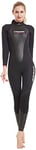 Cressi Altum Full Suit Woman 3mm, Women's Neoprene Ultrastretch One Piece Wetsuit Black/Pink, M/3