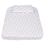 Chicco Set de Drap Housse Chicco Compatible Next2Me, 3 Pièces, 50 x 83 cm, 100 pourcentage Coton, Draps Housses avec Coins Élastiques, Protège Matelas, Taie d'Oreiller 25 x 32 cm, Dès la Naissance