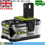 18V 6.0Ah  Lithium Battery For Ryobi P108 One Plus RB18L50 RB18L40 P104