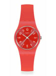 SWATCH Klocka Notes Of Coral LP165 Tydliga siffror, Röd tavla, Röd boett och armband