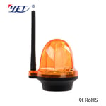 Feu clignotant portail et garage 12 24 220V, led d'alarme YET6139 sans fil Orange lumière stroboscopique pour l'automatisation portail électrique