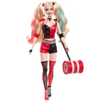 Barbie Signature Harley Quinn, Poupée de Collection, avec Corps posable, Tenue emblématique et Accessoire maillet, DC Batman 85th Anniversary Collectible, HRM84