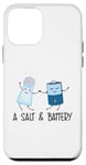 Coque pour iPhone 12 mini Un Jeu De Mots Mignon Avec Sel Et Batterie