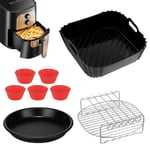 Accessoires de friteuses à Air Set avec Moule Air Fryer, Pas de BPA Antiadhésif Airfryer Accessoires Compatible