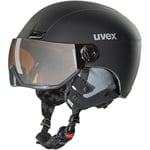 uvex Hlmt 400 Visor Style - Ski Helmet for Men and Women - Visor - Individual Fit - Black - 58-61 cm