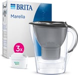 BRITA Marella Water Filter Jug Graphite 2.4L Starter Pack incl. 3x MAXTRA PRO