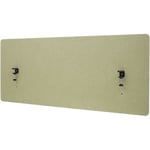 HHG - jamais utilisé] Paroi de séparation acoustique 943, Protection visuelle pour bureau, panneau, tissu, 140x60cm, vert