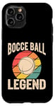 Coque pour iPhone 11 Pro Boule de pétanque vintage Legend Retro Sports