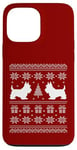 Coque pour iPhone 13 Pro Max Pyjama de Noël assorti Motif terrier écossais