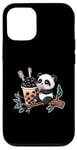 Coque pour iPhone 12/12 Pro Panda Kawaii avec Bubble Tea