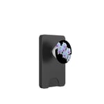 Magnifique orchidée Phalaenopsis bleu clair Formes noires Mania PopSockets PopWallet pour MagSafe