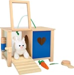 Small Foot Clapier à Lapin avec Accessoires, en Bois, idéal pour Un Jeu de rôle Actif, pour Les Amateurs de Lapins, 5793