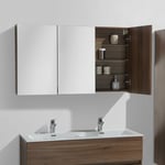 Stano. - Armoire de toilette bloc-miroir siena largeur 120 cm noyer