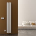 Carisa Boreas S Radiateur Électrique Vertical -Éco-énergétique, Design Moderne, Blanc, 180 x 27,5 cm