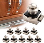 10 pièces Bouton Poussoir Loquet Sans Clé,Serrure Porte Sans Clé de Bouton de Loquet de 17-25mm pour L'armoire de Porte de Placard de Camping-car de Yacht de Bateau de RV(Q729)