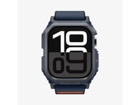 Spigen Lite Fit Pro, Etui + Bånd, Smartwatch, Marineblå, Apple, Apple Watch 10 (46Mm), Polyester, Termoplastisk Polyurethan (Tpu)