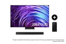 Samsung 65" S95D OLED 4K Smart TV (2024) and B750D B-Series Soundbar with Subwoofer Phantom Black