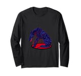 Dark hellhound with red accents - Barghest Long Sleeve T-Shirt