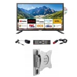 Pack ANTARION TV LED 22" 55cm Smart Connect Lecteur DVD Intégré + Support TV Cam