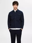 SELECTED HOMME Canvas Overshirt, Sky Captain