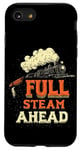 iPhone SE (2020) / 7 / 8 Cool Railroad with Full Steam Ahead Saying Costume Case