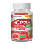 Forté Pharma – Acérola Gummies | Gummies Vitamine C - Goût Fruits Rouges - Adultes et Enfants dès 3 ans | Complément Alimentaire Vitalité | Fatigue et Défenses Naturelles | 60 gummies = 1 mois