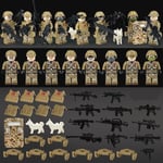 8 st City Police SWAT Army Mini Figurer Soldat Serie med Tillbehör Byggklossar MiniFigurer Barn Diy