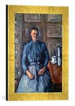 Kunst für Alle 'Image encadrée de Paul Cézanne Madame avec verseuse à café, d'art dans Le Cadre de Haute qualité Photos Fait Main, 30 x 40 cm, Or Raya