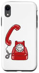 Coque pour iPhone XR Cadran rotatif vintage - Téléphone filaire - Couleur graphique rétro