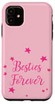 Coque pour iPhone 11 Jolies étoiles avec inscription « Best Friends For Besties Forever Friend »