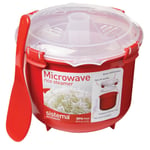 Sistema Microwave Rice Cooker 2.6l Vegetable Pasta Steamer Cook Bpa Free Spoon