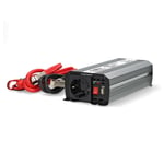 Nedis Power Inverter Modificeret sinus | Indgangsspænding: 12 V DC | Enhedens strømudgangsforbindelse: Type F (CEE 7/3) / USB-A | 230 V AC 50 Hz | 600 W | Peak-effekt: 1200 W | Batteriklemmer + cigarettænder | Sølv