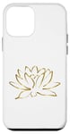 Coque pour iPhone 12 mini Fleur de lotus dorée